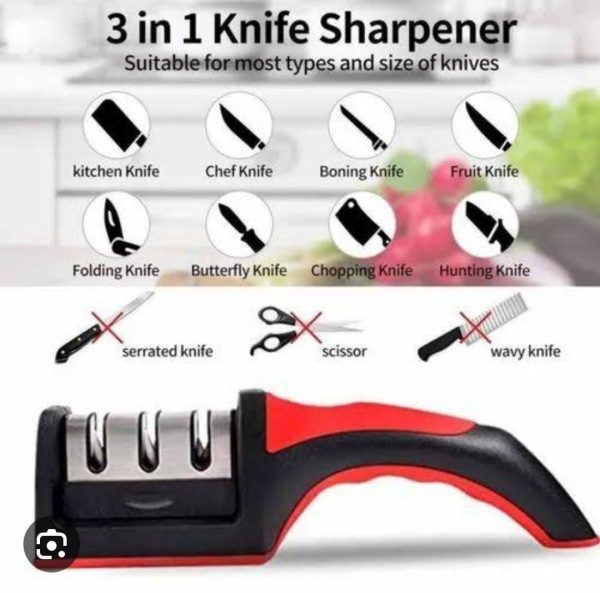 3 In 1 Manual Knife Sharpening Kitchen Accessories